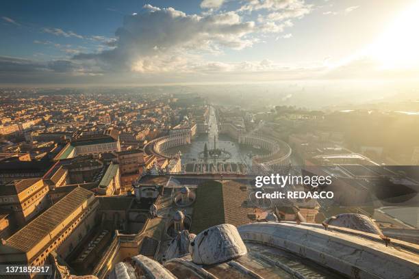 High view of Rome from Saint Peter Chapel. Lazio. Italy. Europe.