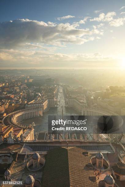 High view of Rome from Saint Peter Chapel. Lazio. Italy. Europe.