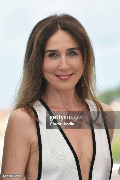 74th edition of the Cannes Film Festival: actress Elsa Zylberstein posing during the photocall for the film 'Ahed's Knee' , on July 08, 2021.