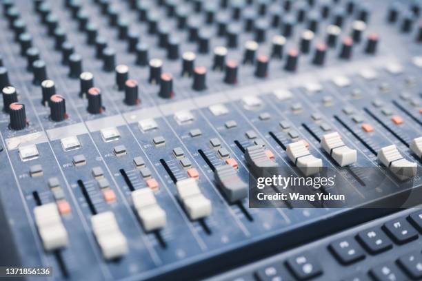 audio mixing system - radio station stock pictures, royalty-free photos & images