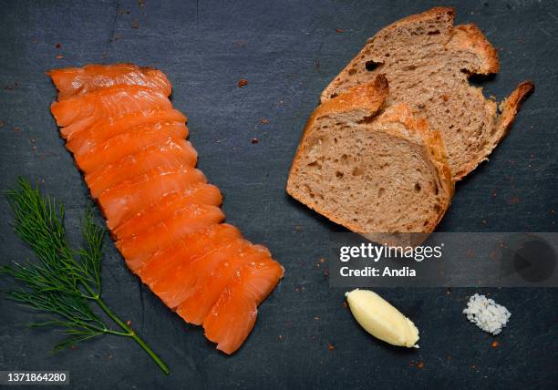 Gravlax or graved salmon.