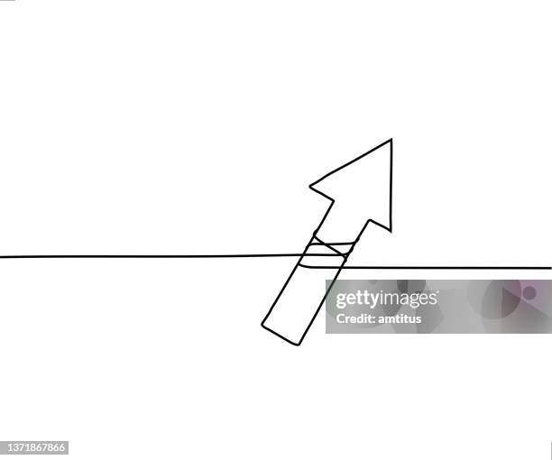 arrow line art - launch pad stock illustrations