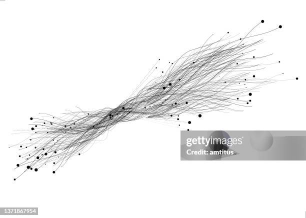 fibre bunch - big data visualization stock illustrations