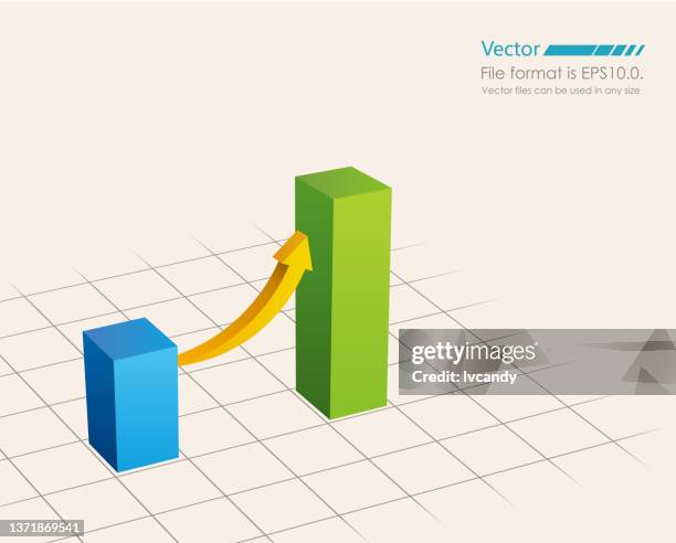 growth bar chart - progress graph stock illustrations