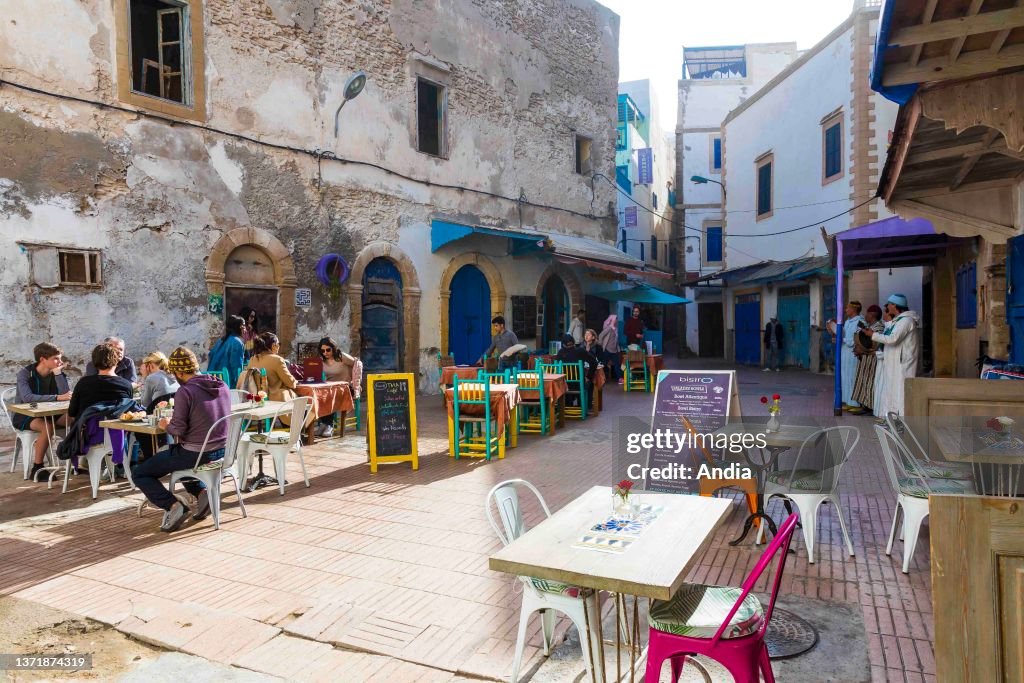 Cafe terraces.