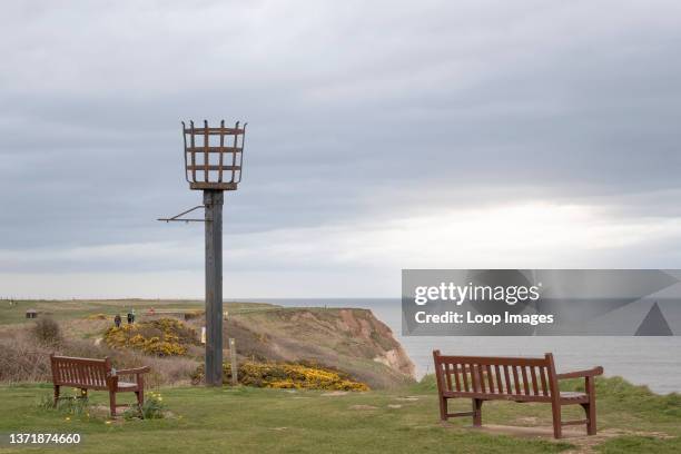 The clifftop at Flamborough Head.