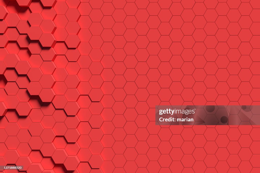 3D honeycomb abstract background - generated by 3D graphics software