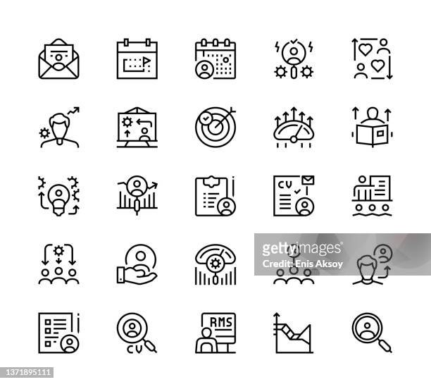 talent management icons - employee retention stock illustrations