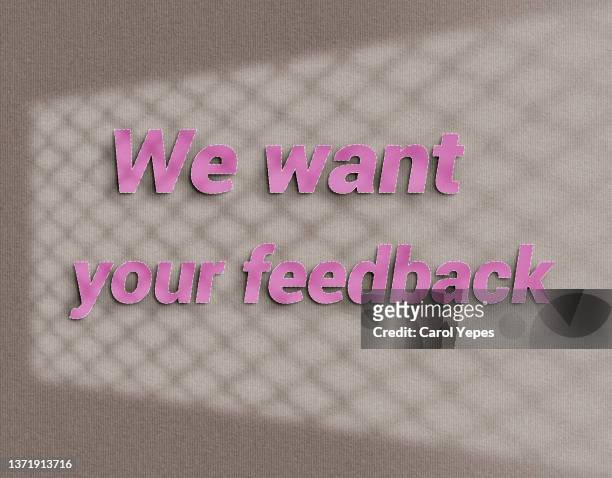 we want your feedback 3d letters in grey background - we want your feedback stock pictures, royalty-free photos & images