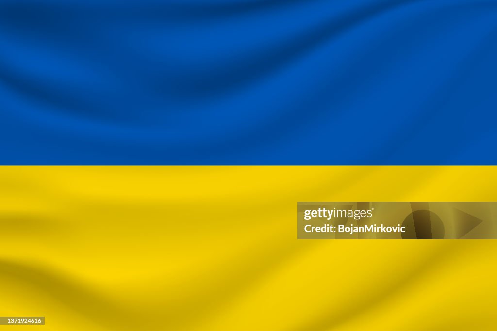 Drapeau de l'Ukraine. vecteur