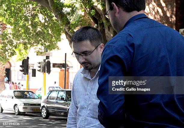 Dobrosav Gavric, a Serbian fugitive seeking refugee status in South Africa, appeared in the Cape Town magistrates court on January 16, 2012 in Cape...