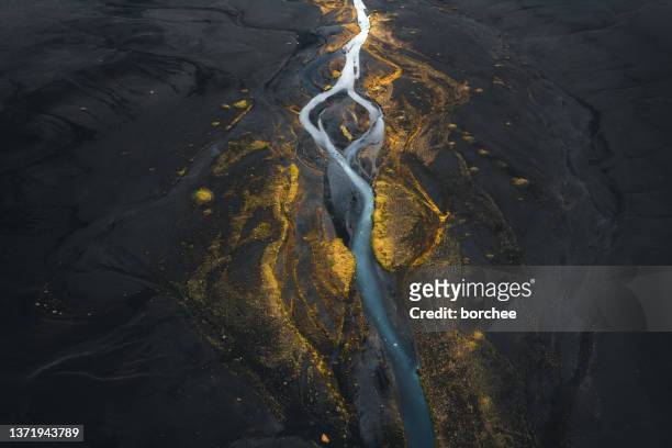 iceland from above - flow stock pictures, royalty-free photos & images