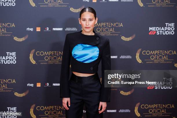 Actress Irene Escolar poses at the photocall of the film 'Competencia Oficial', at the Mandarin Ritz Hotel, on 21 February, 2022 in Madrid, Spain....