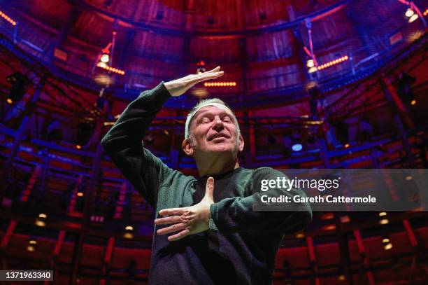 Jean Paul Gaultier poses during the "Fashion Freak Show" launch at The Roundhouse on February 21, 2022 in London, England.