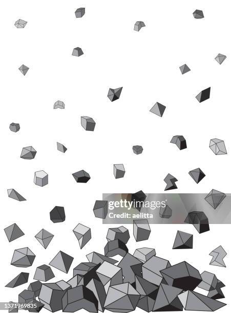 composition of abstract angular asymmetrical shapes. - gravel stock illustrations