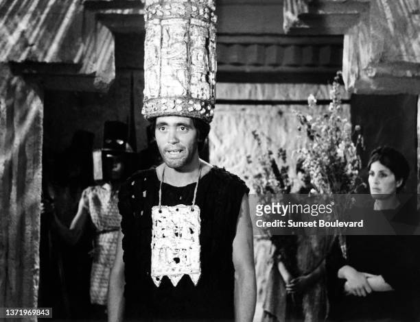 Italian actor Franco Citti on the set of the film “Oedipe roi” directed by Pier Paolo Pasolini.
