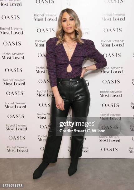 Rachel Stevens launches new collection with Oasis Fashion during London Fashion Week on February 21, 2022 in London, England.