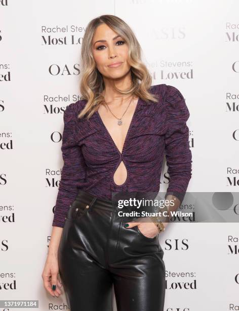 Rachel Stevens launches new collection with Oasis Fashion during London Fashion Week on February 21, 2022 in London, England.