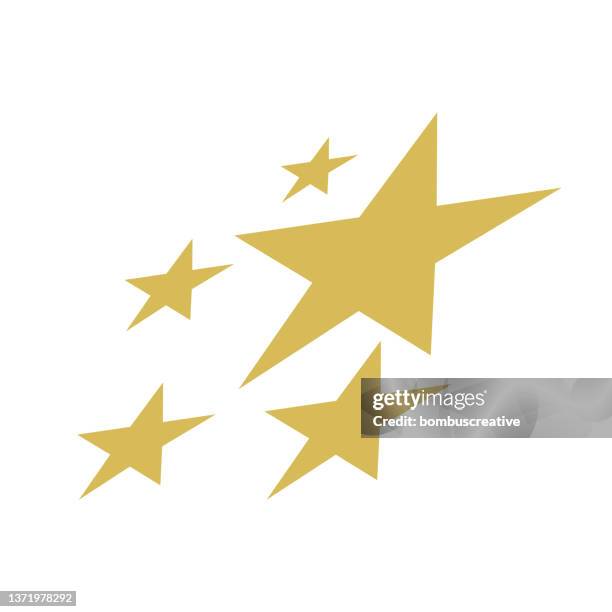 star shape and shine icon - logo star stock illustrations