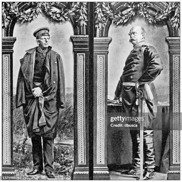 antique travel photographs of berlin and germany: von moltke and otto von bismarck - otto von bismarck 幅插畫檔、美工圖案、卡通及圖標