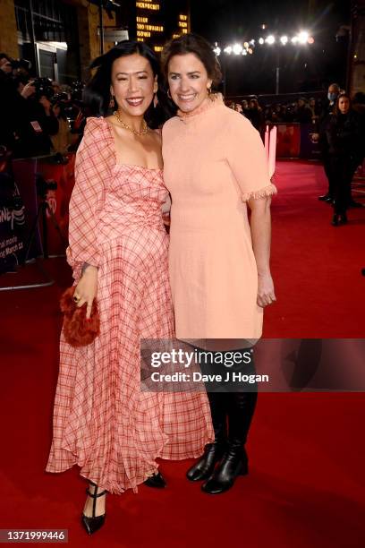 Domee Shi and Lindsay Collins attends the UK Gala screening of "Turning Red" at Everyman Borough Yards on February 21, 2022 in London, England.