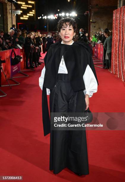 Sandra Oh attends the UK gala screening of "Turning Red" at Everyman Borough Yards on February 21, 2022 in London, England.