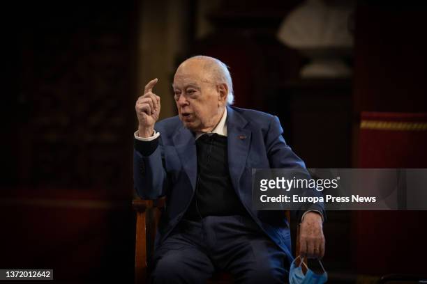 The former president of the Generalitat Jordi Pujol at the debate 'Escolta, Europa', on 21 February, 2022 in Barcelona, Catalonia, Spain. This...