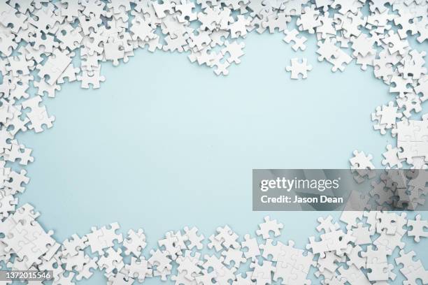 white puzzle pieces - connect the dots puzzle stock pictures, royalty-free photos & images