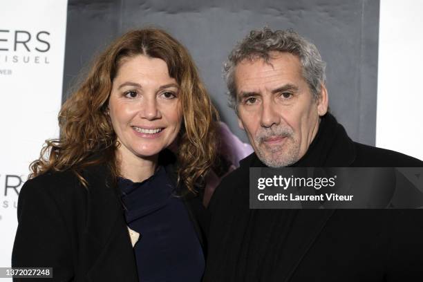 Juliette Meyniac and Manuel Gelin attend "Les Lauriers De L'Audiovisuel" Photocall at Theatre Marigny on February 21, 2022 in Paris, France.