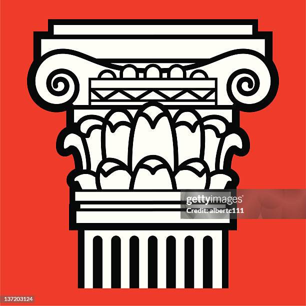 der römische spalte - corinthian stock-grafiken, -clipart, -cartoons und -symbole