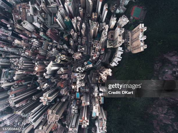 hong kong city - population growth stock pictures, royalty-free photos & images