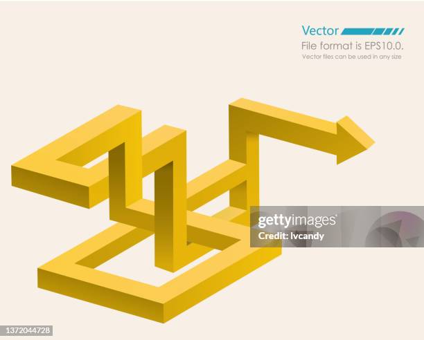 ilustrações de stock, clip art, desenhos animados e ícones de contradictory structure arrow - philosophy