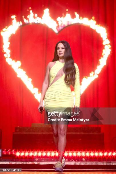 Kacey Musgraves performs onstage during the Star-Crossed: Unveiled Tour at Crypto.com Arena on February 20, 2022 in Los Angeles, California.