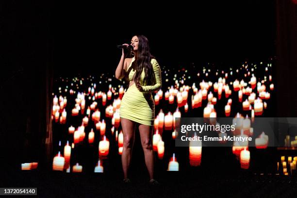 Kacey Musgraves performs onstage during the Star-Crossed: Unveiled Tour at Crypto.com Arena on February 20, 2022 in Los Angeles, California.