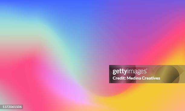 colorful mesh gradient blurred abstract background - iridescent stock illustrations