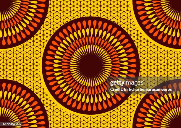 circle african textile art 25 - clothing manufacturing stock illustrations