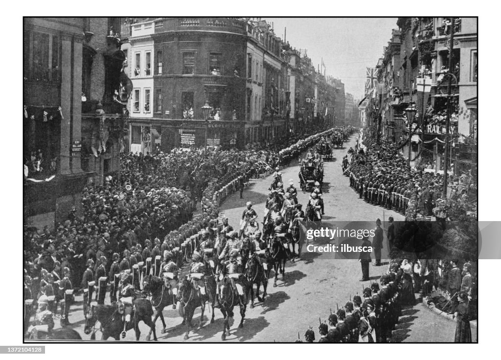 Antique London's photographs: Royal Procession in King William Street