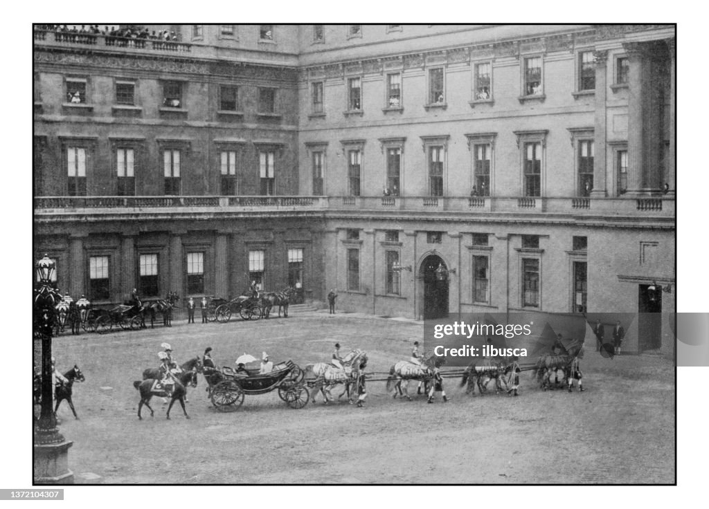 Antique London's photographs: Royal Procession leaving the Quadrangle, Buckingham Palace