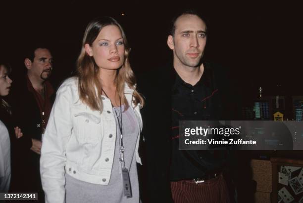 Actor Nicolas Cage and actress Kristen Zang during the Hard Rock Cafe Opening Night Party at Hard Rock Cafe in Las Vegas, Nevada, United States, 8th...