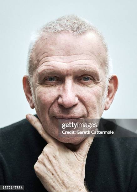 Jean Paul Gaultier poses during the "Fashion Freak Show" launch at The Roundhouse on February 21, 2022 in London, England.