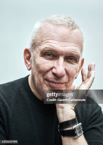 Jean Paul Gaultier poses during the "Fashion Freak Show" launch at The Roundhouse on February 21, 2022 in London, England.