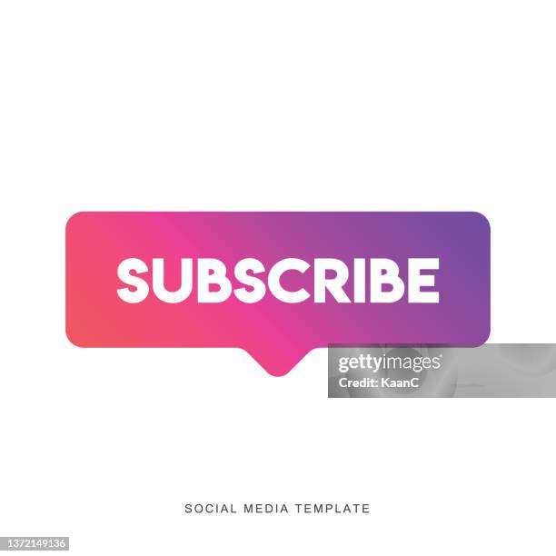 stockillustraties, clipart, cartoons en iconen met social media notification icon template. social network app icon stock illustration - subscription