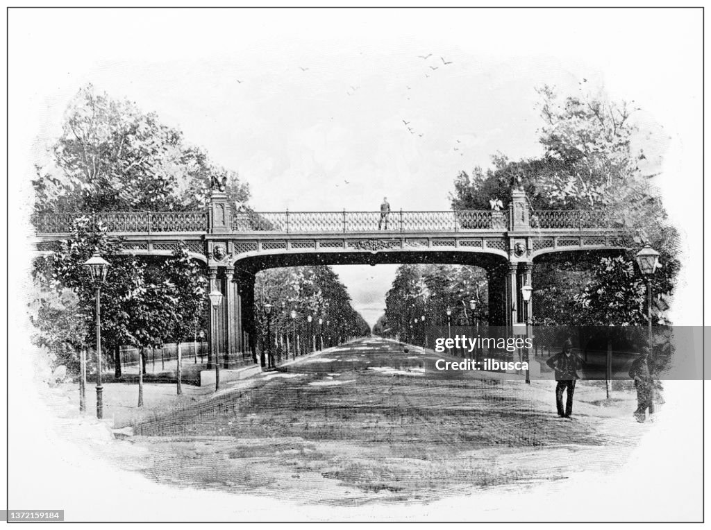Antique travel photographs of Vienna: Entrance to Prater