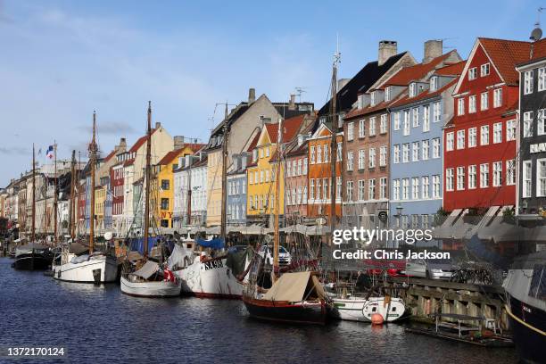 General view of the 'New Haven' waterfront ahead of the Denmark visit of The Duchess of Cambridge on February 22, 2022 in Copenhagen, Denmark. The...