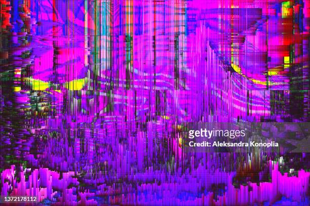 motion glitch multicolored distorted textured psychedelic zebra background - lsd 個照片及圖片檔