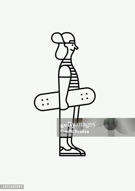 ilustrações de stock, clip art, desenhos animados e ícones de skaterboy - skatepark