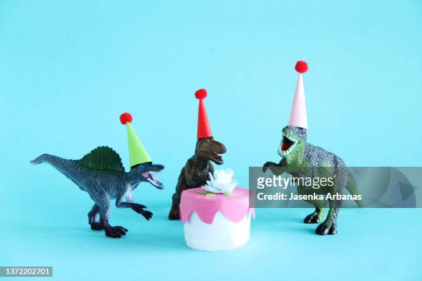 dinosaurs birthday party - 2022 a funny thing stock pictures, royalty-free photos & images