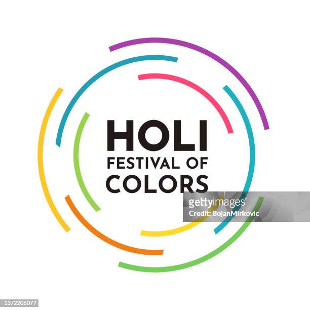 holi festival of colors card. vector - holi vector stock illustrations