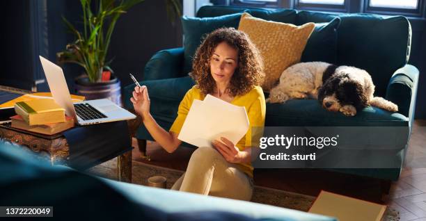 studying at home - navy blue living room stock pictures, royalty-free photos & images