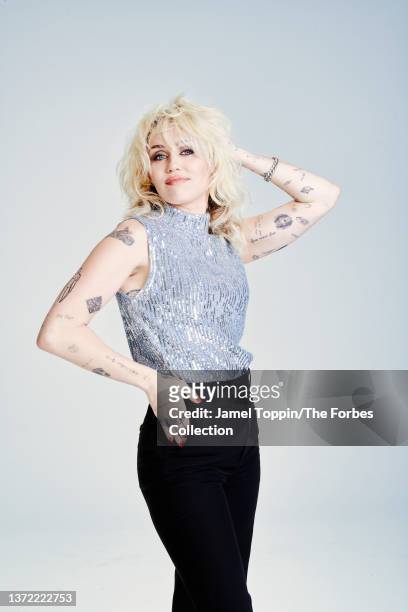 Actress/singer Miley Cyrus is photographed for Forbes Magazine on October 27, 2021 in Los Angeles, California. CREDIT MUST READ: Jamel Toppin/The...